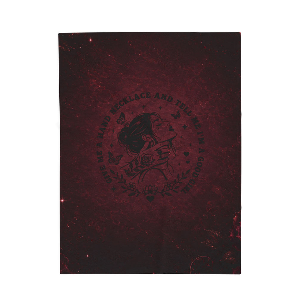 Good Girl Dark Romance Velveteen Plush Blanket