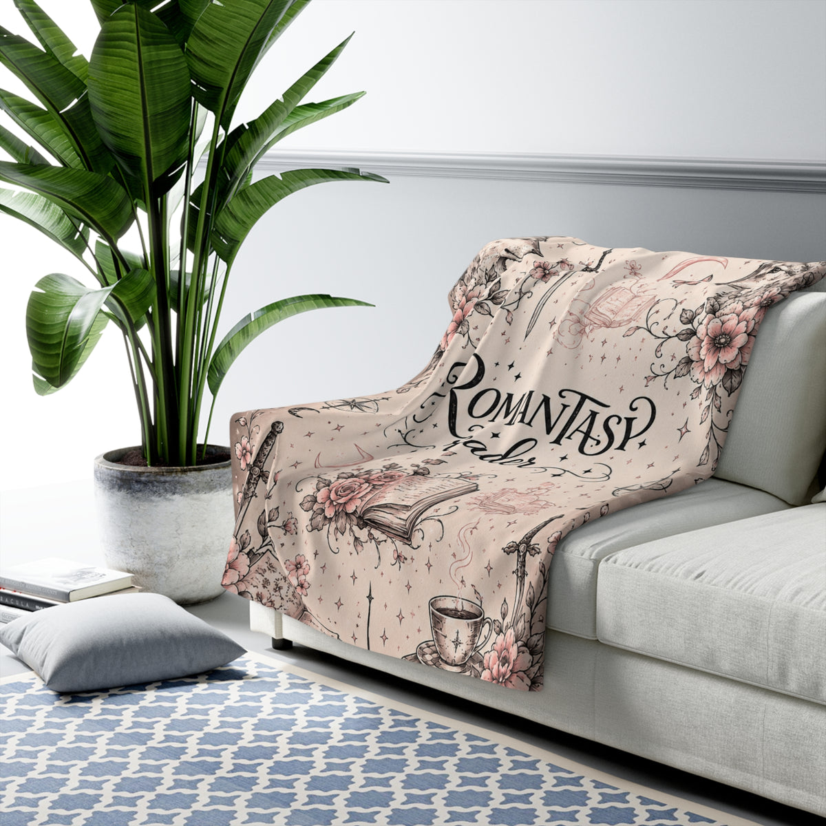Romantasy Reader Sherpa Blanket