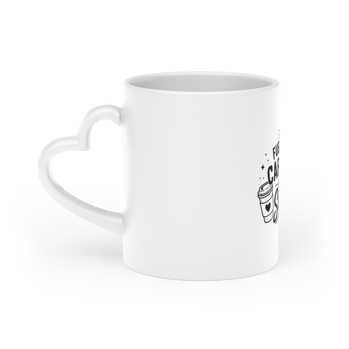 Caffeine & Smut Heart Mug