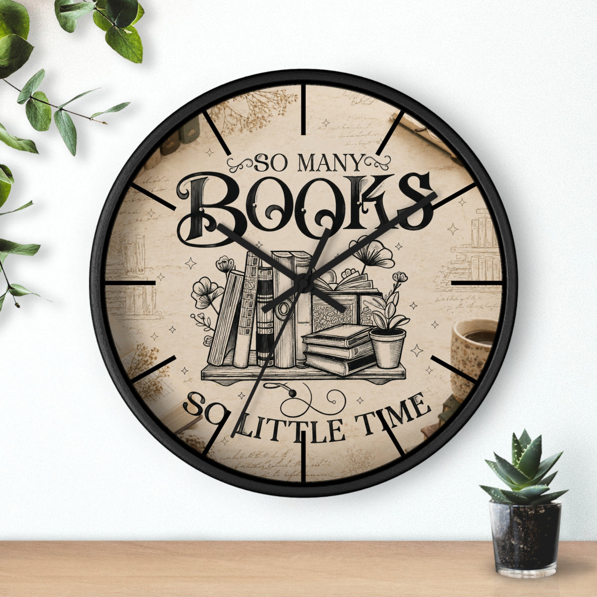 So Many Books, So Little Time Wall Clock