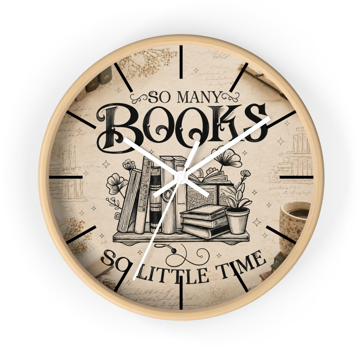 So Many Books, So Little Time Wall Clock