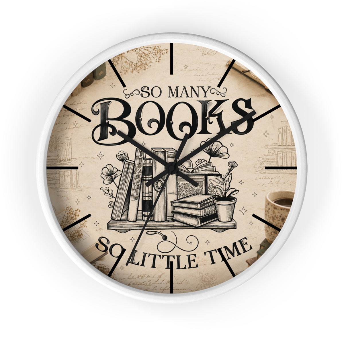 So Many Books, So Little Time Wall Clock