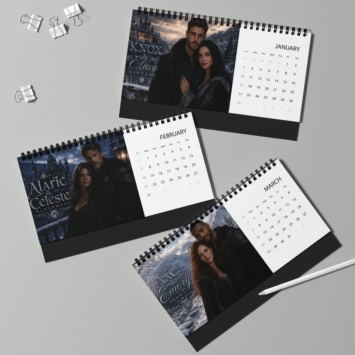 Guardian Wolf Trilogy 2027 Desktop Calendar - Fated Mates Edition