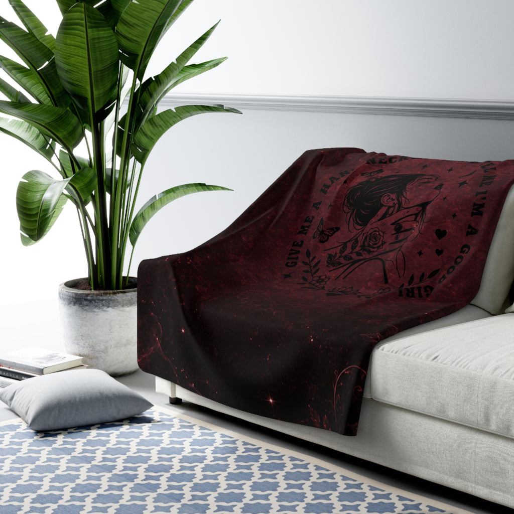 Good Girl Dark Romance Sherpa Blanket