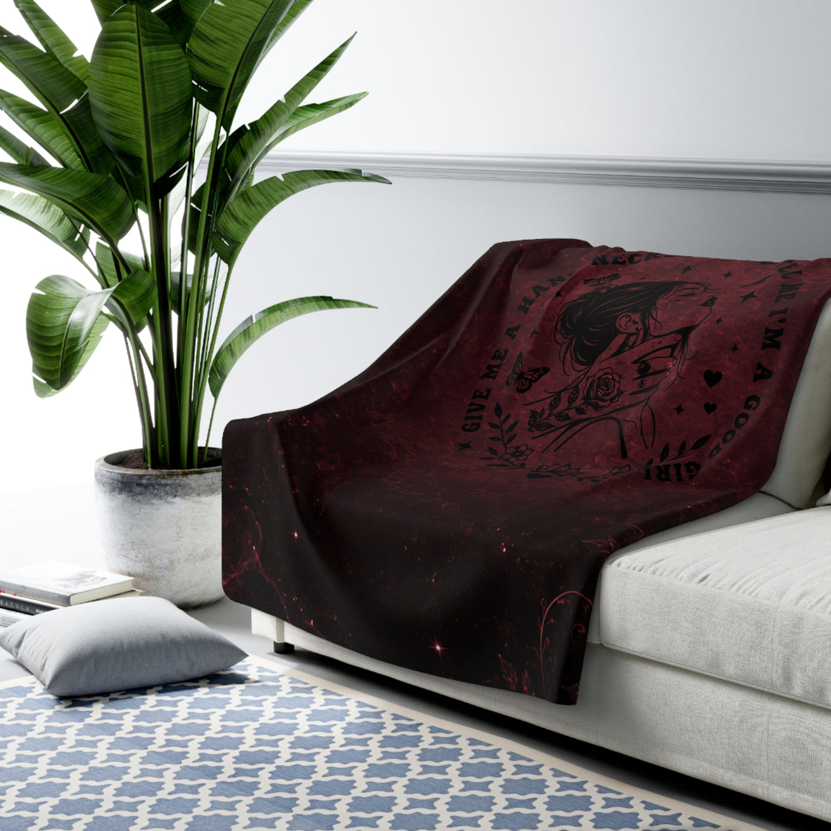 Good Girl Dark Romance Sherpa Blanket