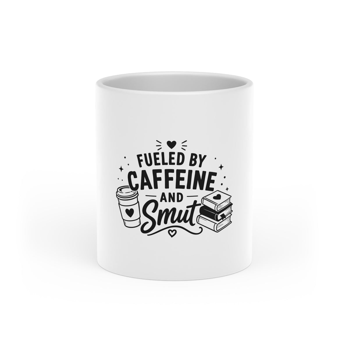 Caffeine & Smut Heart Mug