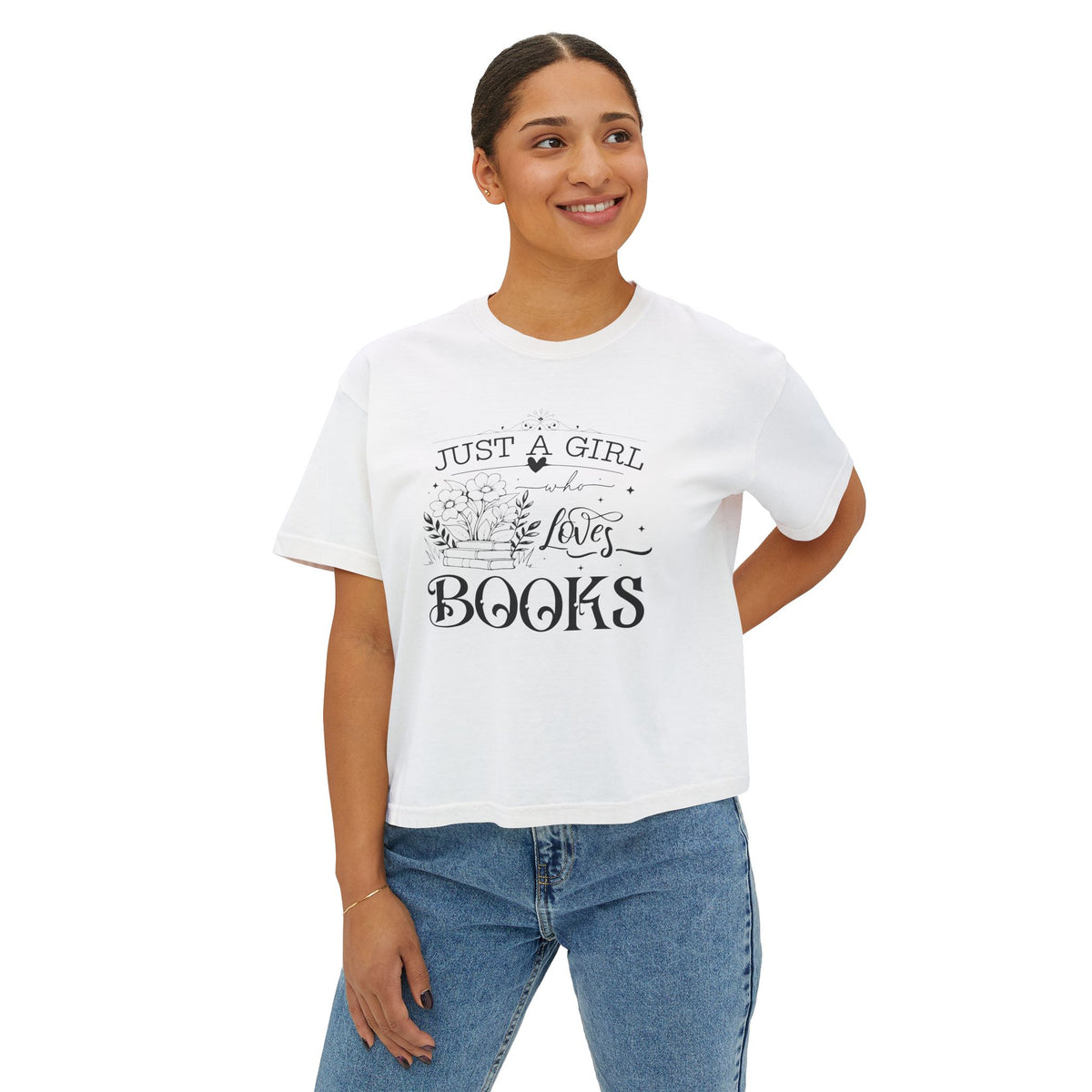 Just a Girl Who Loves Books Boxy Tee