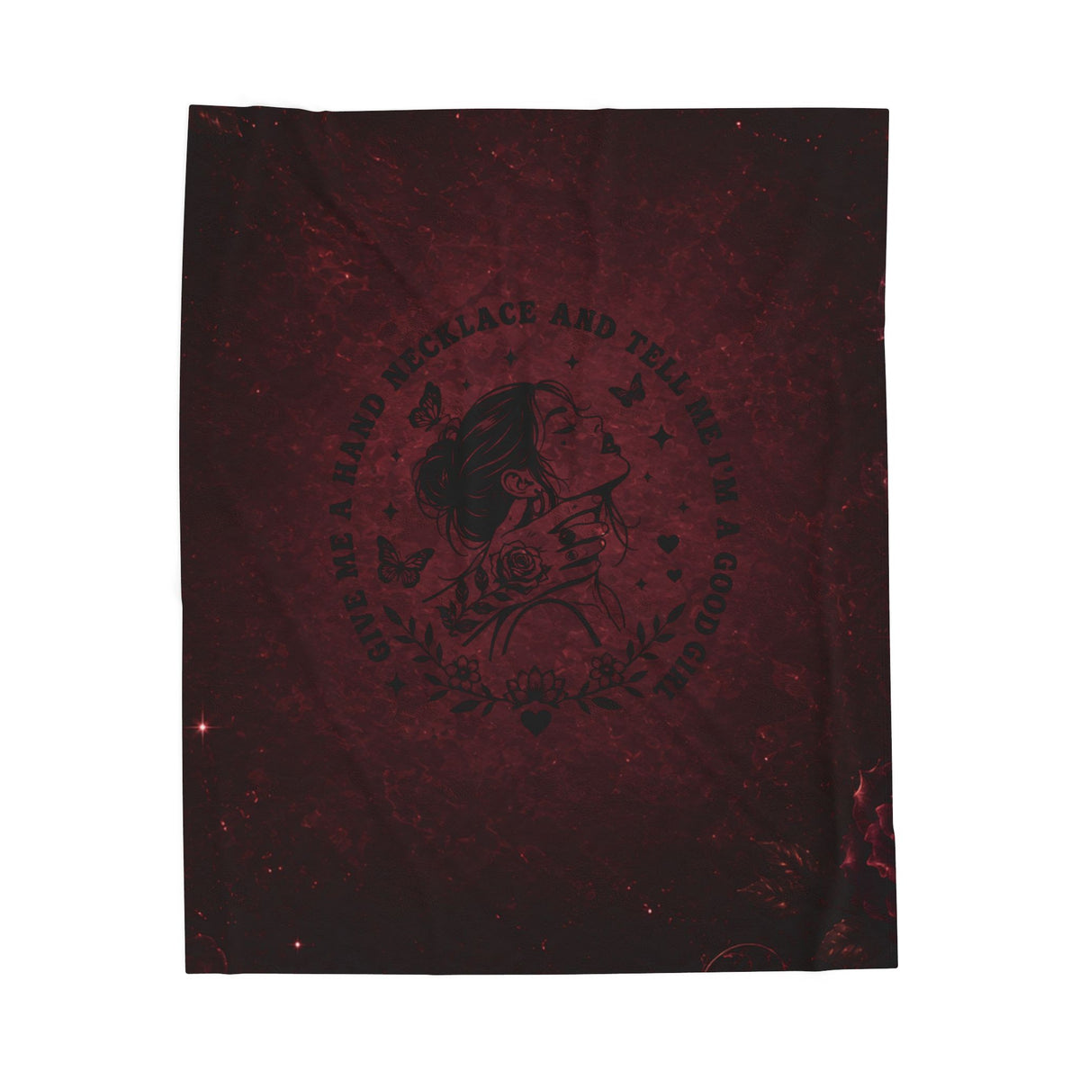 Good Girl Dark Romance Velveteen Plush Blanket