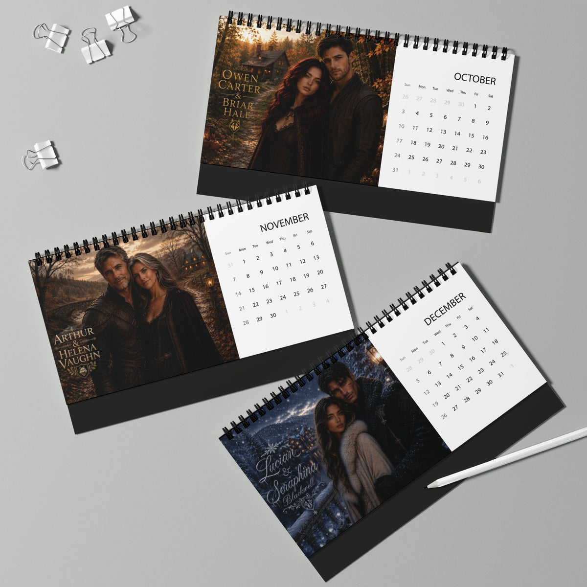Guardian Wolf Trilogy 2027 Desktop Calendar - Fated Mates Edition
