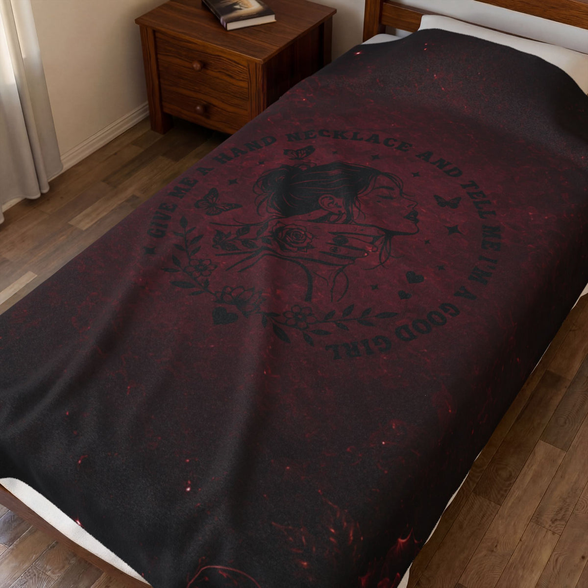 Good Girl Dark Romance Velveteen Plush Blanket