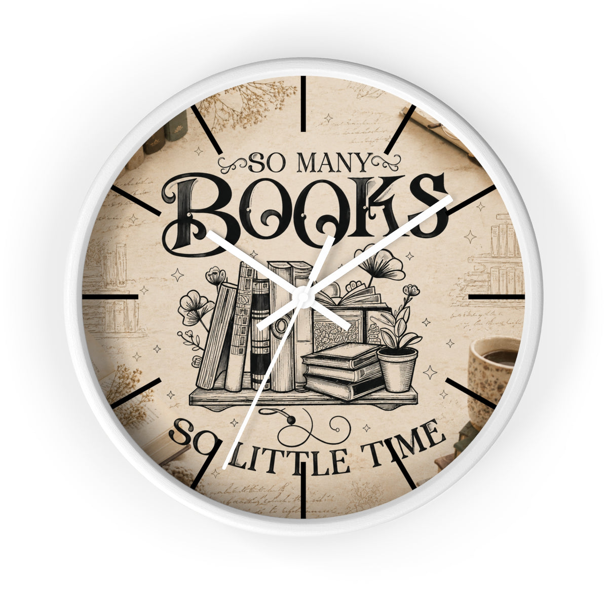 So Many Books, So Little Time Wall Clock