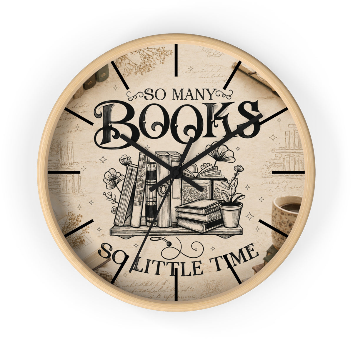 So Many Books, So Little Time Wall Clock