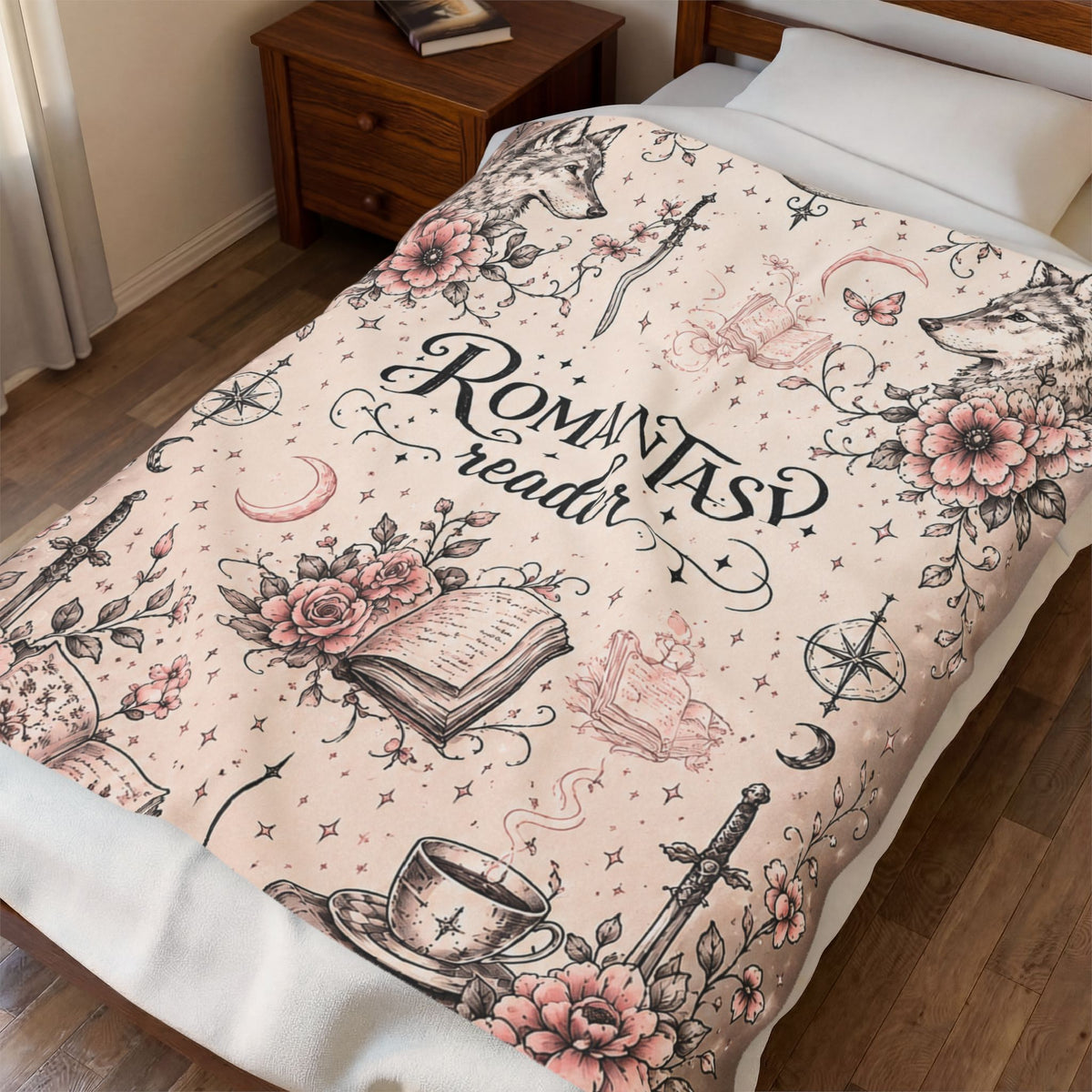 Romantasy Reader Velveteen Plush Blanket