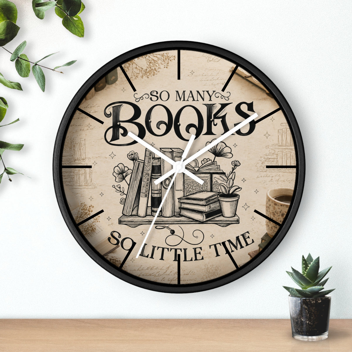 So Many Books, So Little Time Wall Clock